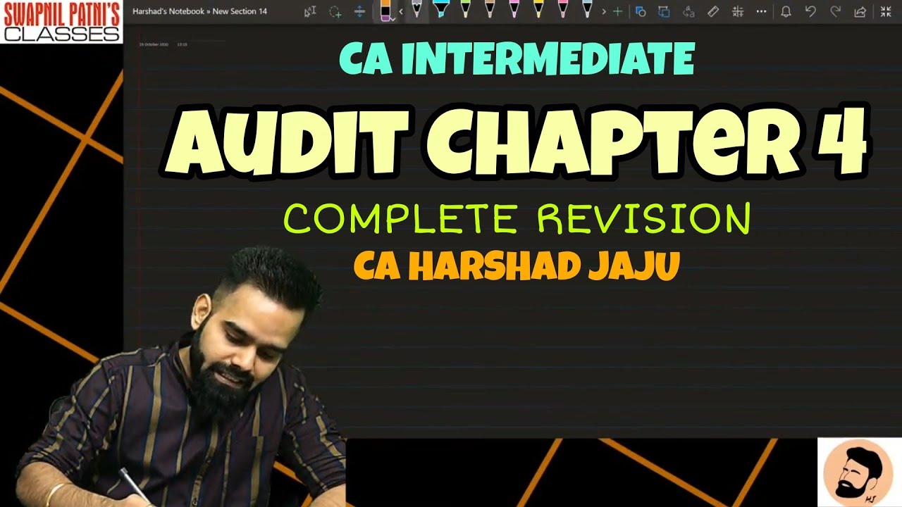 Chapter 4 || Risk Assessment And Internal Control || CA INTER AUDIT CHAPTER 4 || CA HARSHAD JAJU