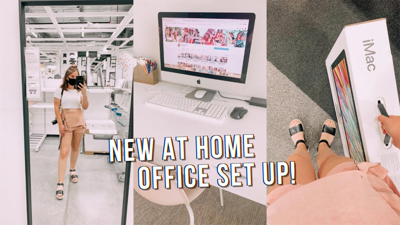 Redecorating & Shopping For My Home Office | brand new iMac + Ikea desk unboxing and setup