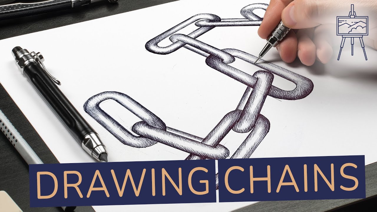 How to Draw 3D Chains | Step-by-Step Tutorial