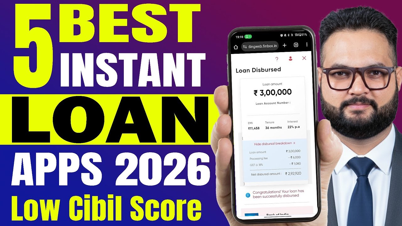 TOP 5 Best Instant Loan Apps 2026 - Best Loan Apps with Low Cibil Score - Aadhar Loan App 2026