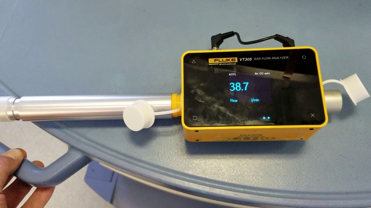 Gas Flow Testing with a Fluke Biomedical VT305 Gas Flow Analyzer