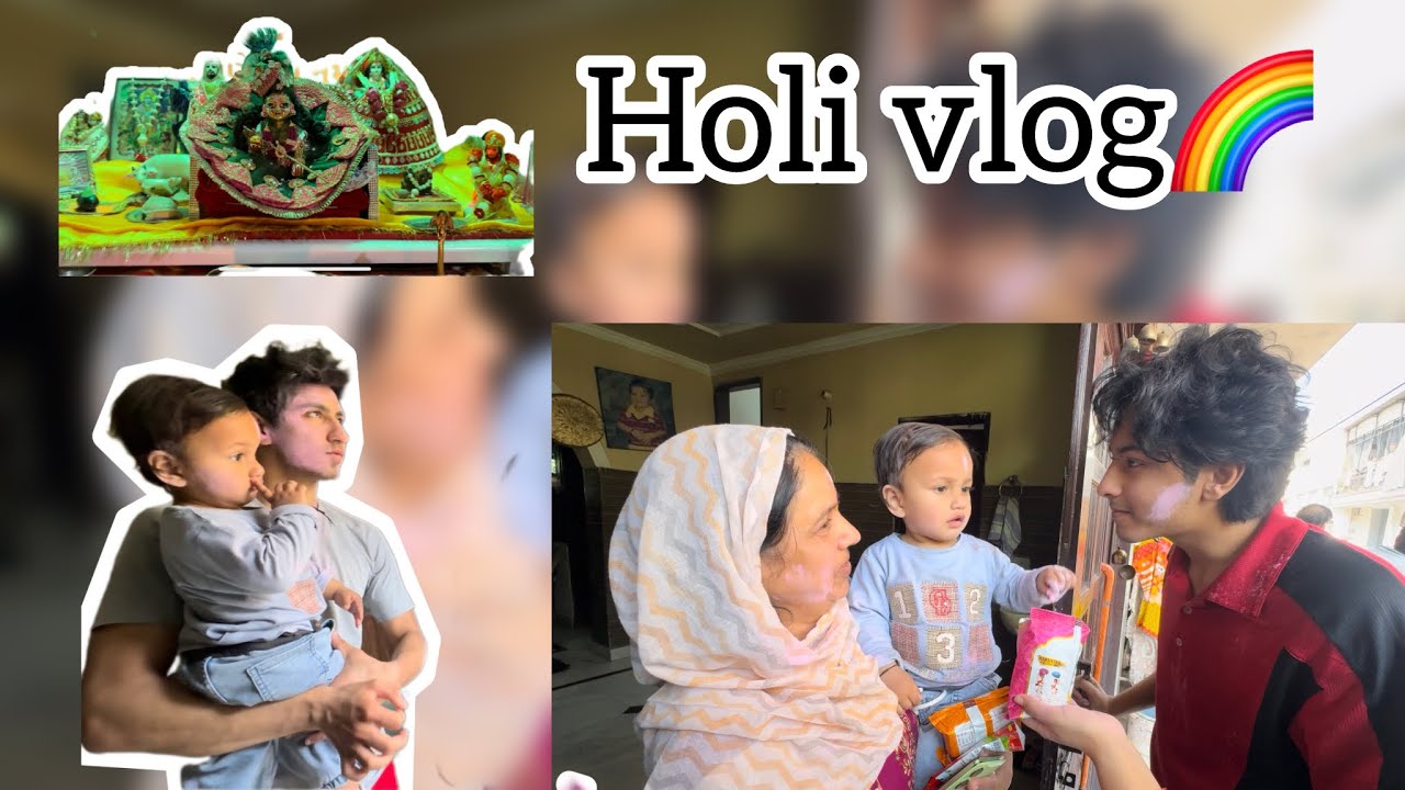 Holi vlog 🪷| happy holi to everyone 🌈| #holi #holispecial #funnyvideo #trending #love 