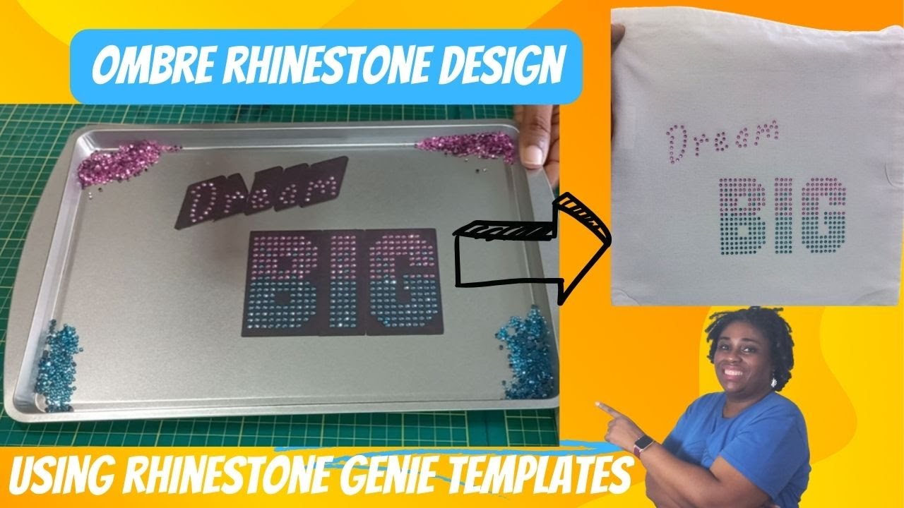 Ombre Design using Rhinestone Genie Templates