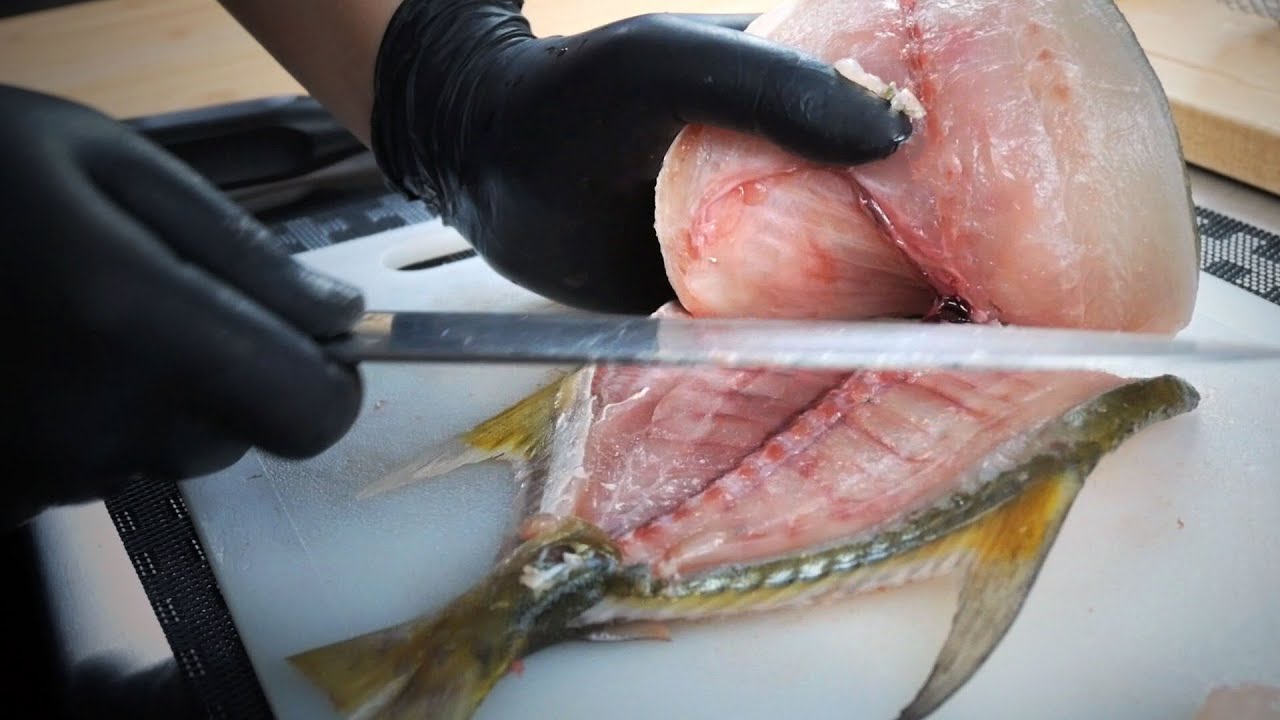 How to FILLET a fish (Pompano) for beginners / EASY / ASMR / Relaxing Music