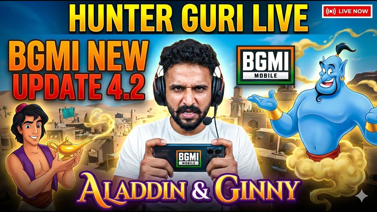 🔴 LIVE: RUSH GAMEPLAY! 🔥 BGMI 4.2 UPDATE | HunterGuriLive 🇮🇳