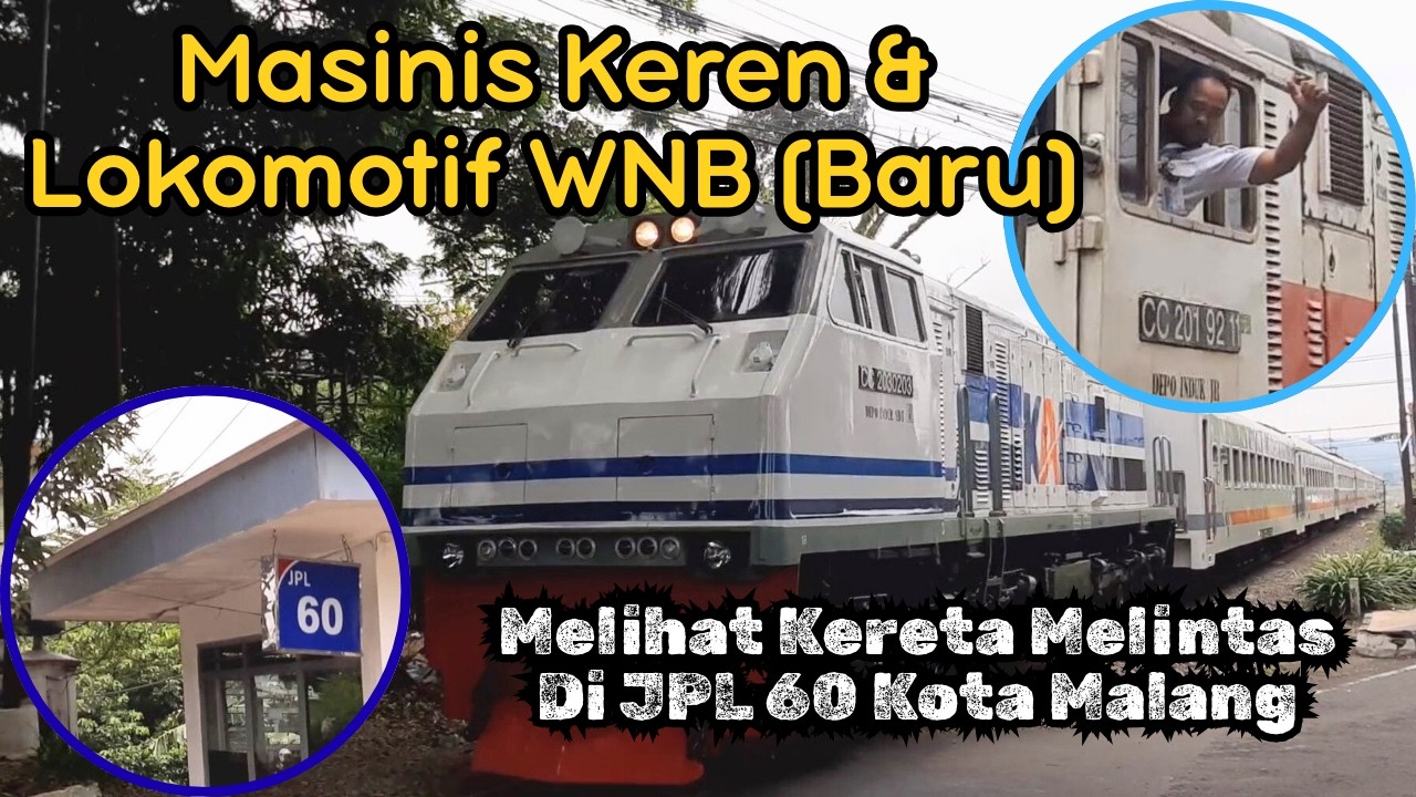 Melihat Kereta Api melintas JPL 60  Bawah Flyover Arjosari