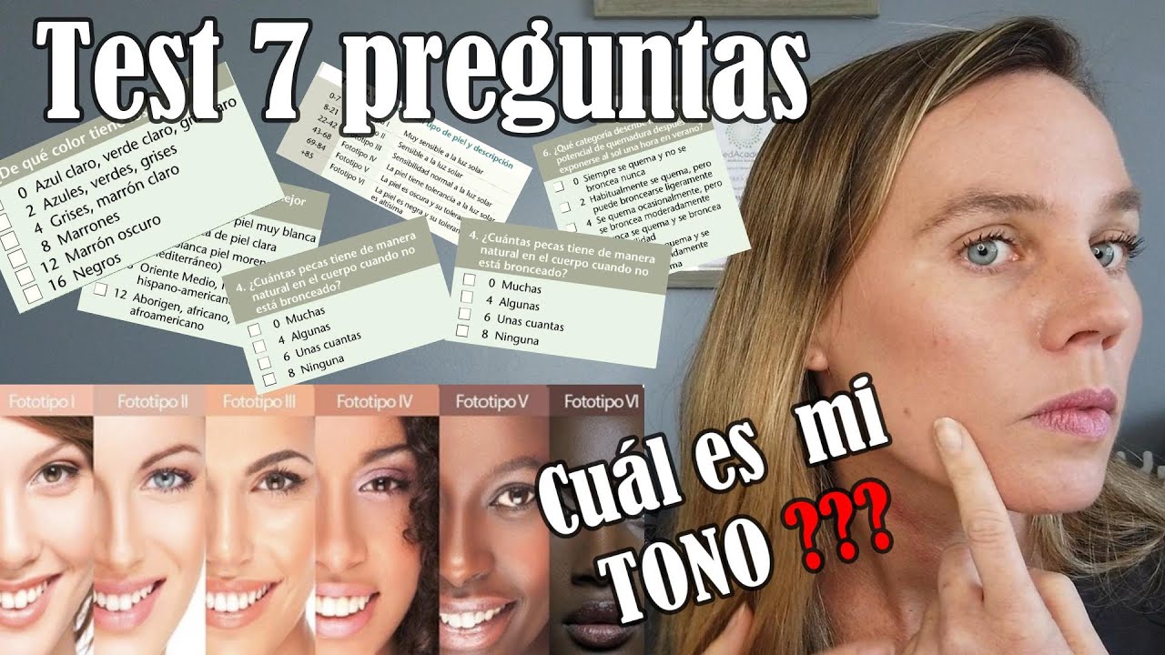 Identifica tú TONO de piel 7 preguntas / Test fototipos FITZPATRICK #cuidadodelapiel #tonodepiel