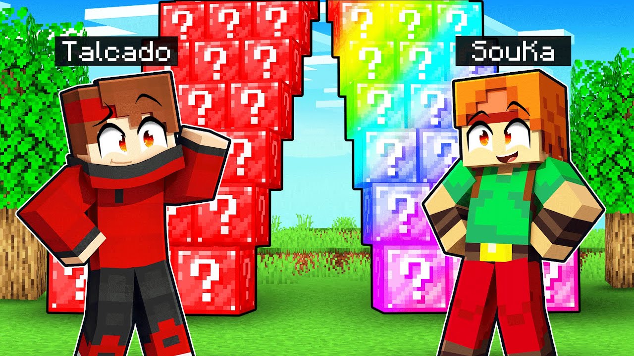 JOUER à Une COURSE d'Escalier LUCKY BLOCK Magique sur Minecraft !