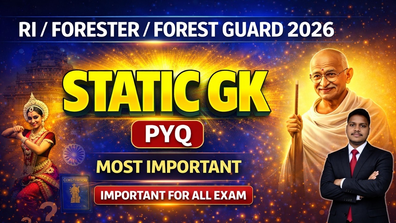 🔥RI ARI ICDS Forest Guard/Forester/Excise Constable Gk Class/Forest Guard Gk Mock Test-5🎯/gk 2026