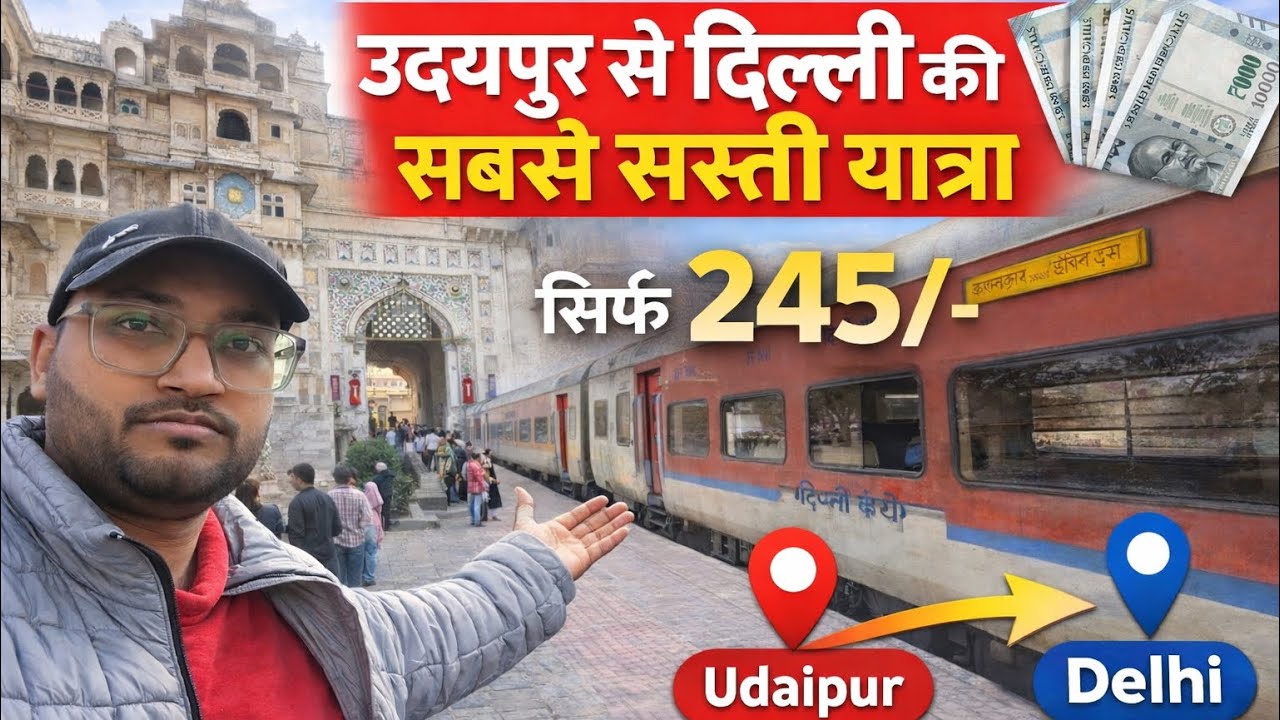 Udaipur To Delhi By Train 2026 | Udaipur City Yog Nagari Rishikesh Express 19609 full journey 