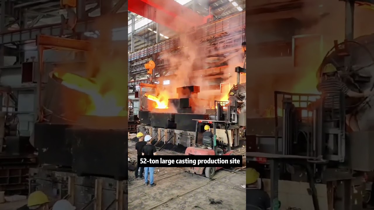 52-ton large casting production site #casting #foundry workshop #foundry #casting industry