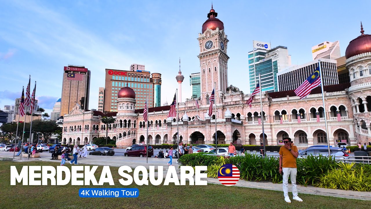 MERDEKA SQUARE Kuala Lumpur Malaysia 🇲🇾 Walking Tour 4K VIDEO | 吉隆坡独立广场