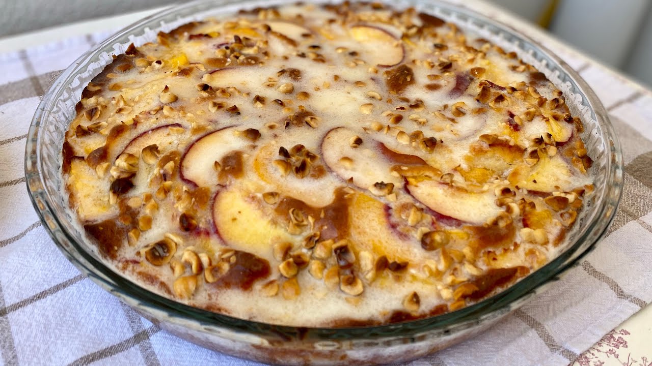 💎Az Malzemeli,Kolay,Lezzetli Yaz Keki🍑Soslu Şeftalili Kek Tarifi👌🏻