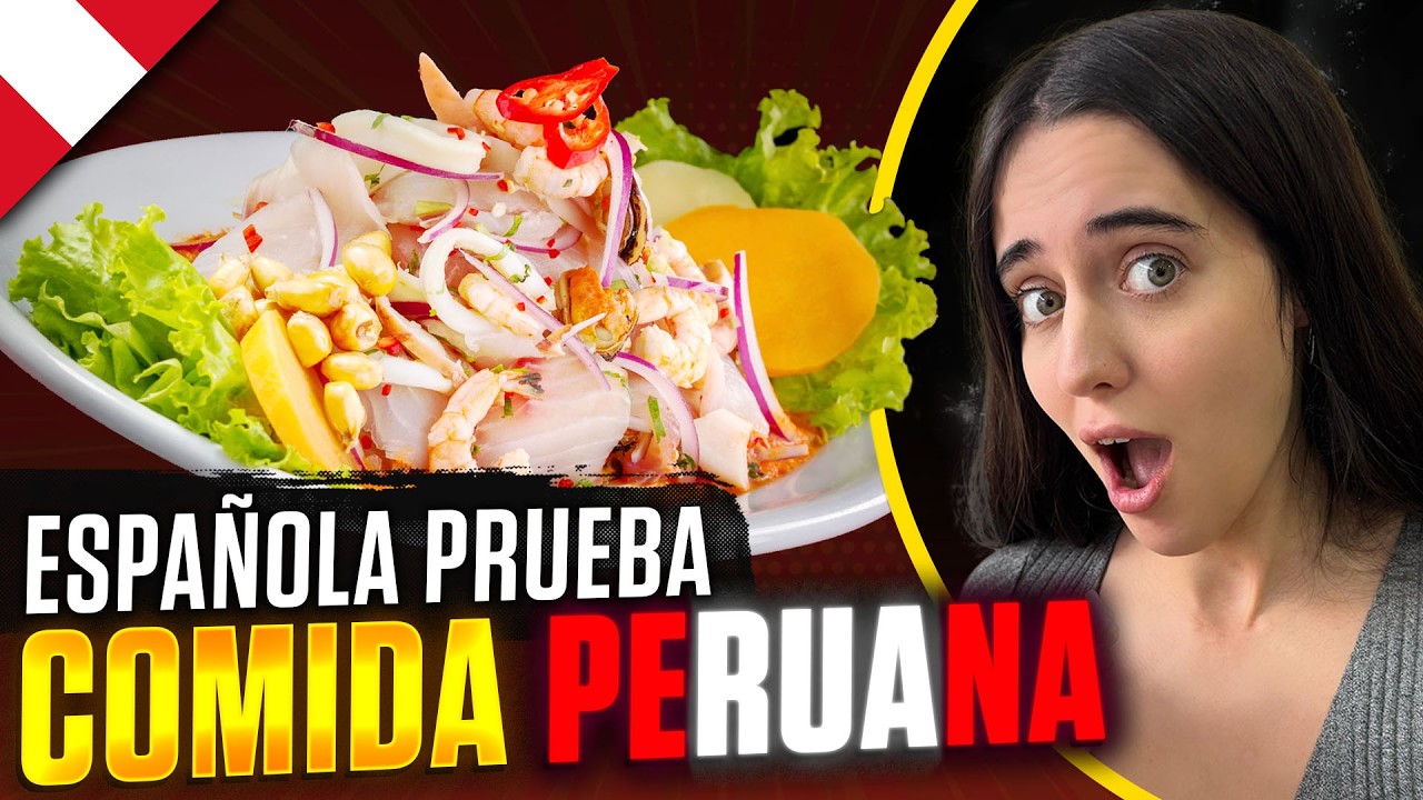 Pruebo COMIDA PERUANA por PRIMERA VEZ en UN RESTAURANTE 🇵🇪 Ceviche, Inca Kola...