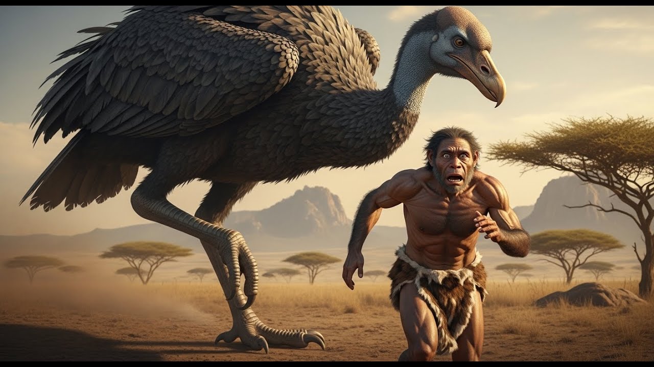 Life 2.1 Million Years Ago | Could Giant Ostriches Hunt Early Humans? | Survival Horror