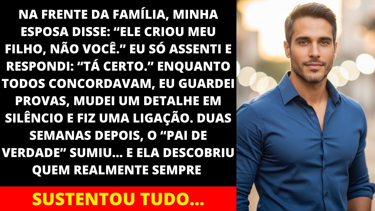 Na Frente Da Família, Minha Esposa Disse: “Ele Criou Meu Filho, Não Você”