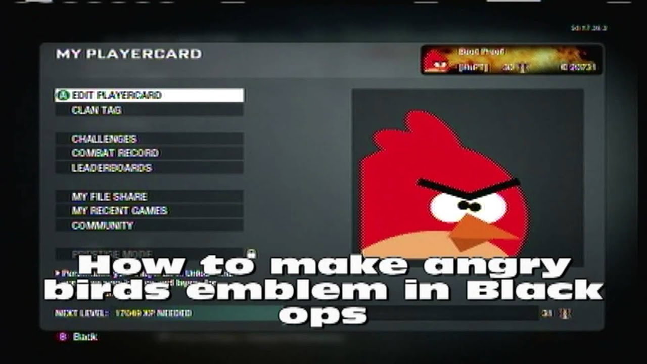 Black Ops emblems: Angry Birds