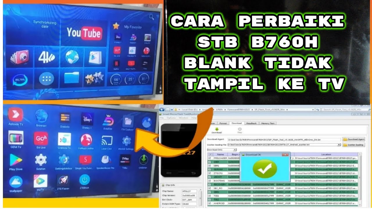 FLASH STB B760H YANG BRICK ATAU TIDAK TAMPIL KE TV UNTUK PEMULA