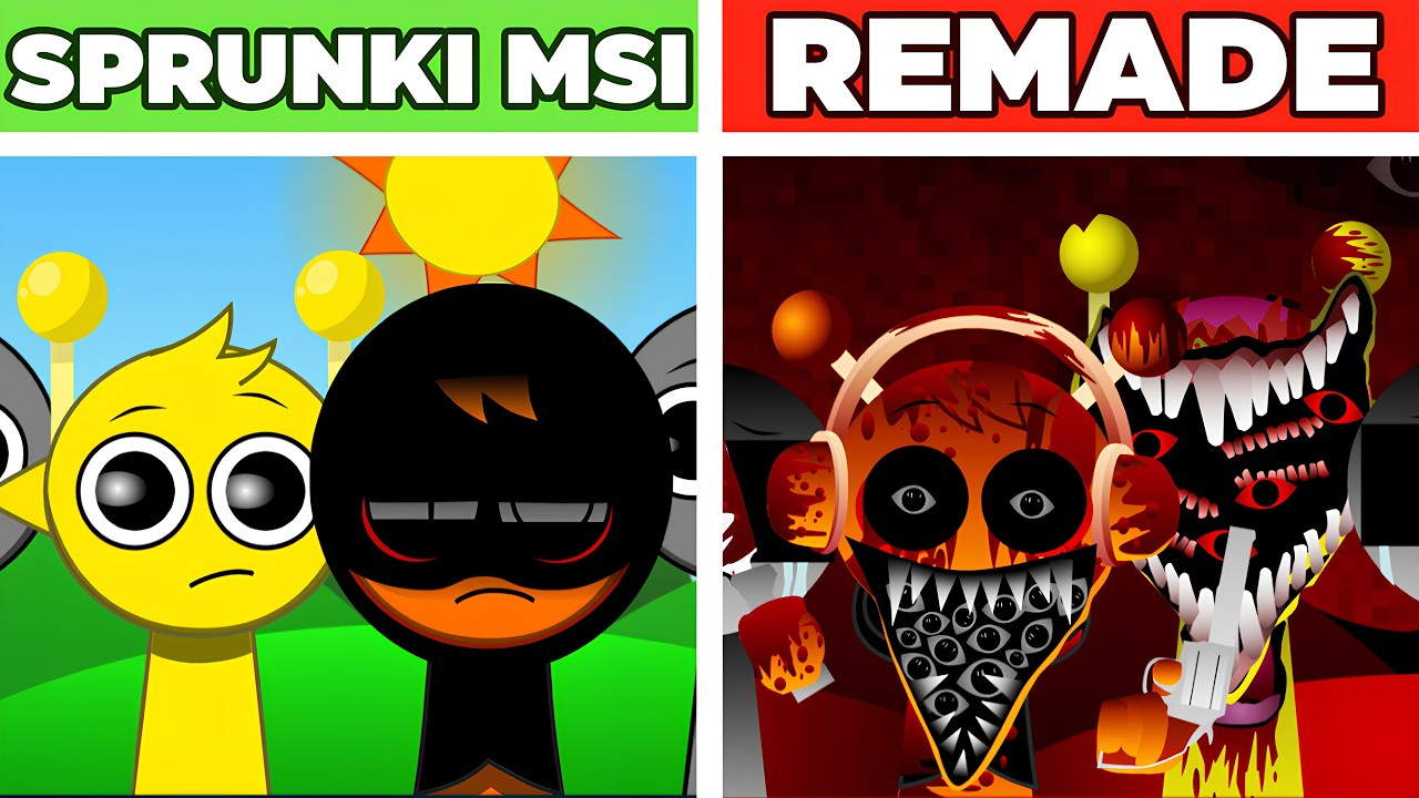 SPRUNKI MSI BUT REMADE NORMAL VS HORROR | SPRUNKI INCREDIBOX