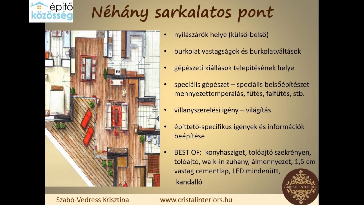A lakberendező szerepe a háztervek kialakításánál (1 .rész)