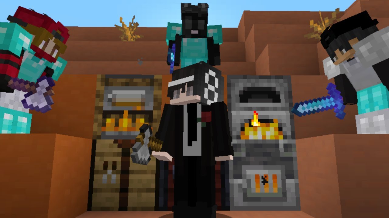 Minecraft Speedrunner VS 3 hunters REMATCH