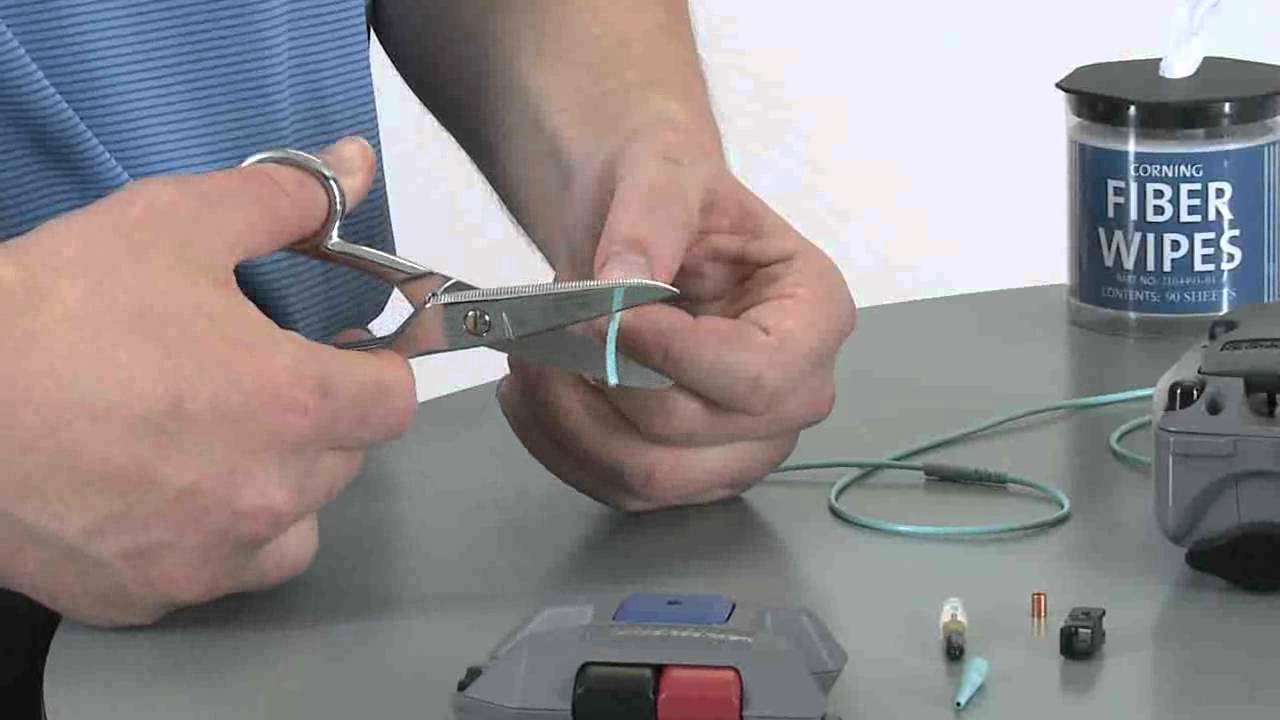 Fiber Preparation, Cleaving with a FBC-007 on Jacketed Cable