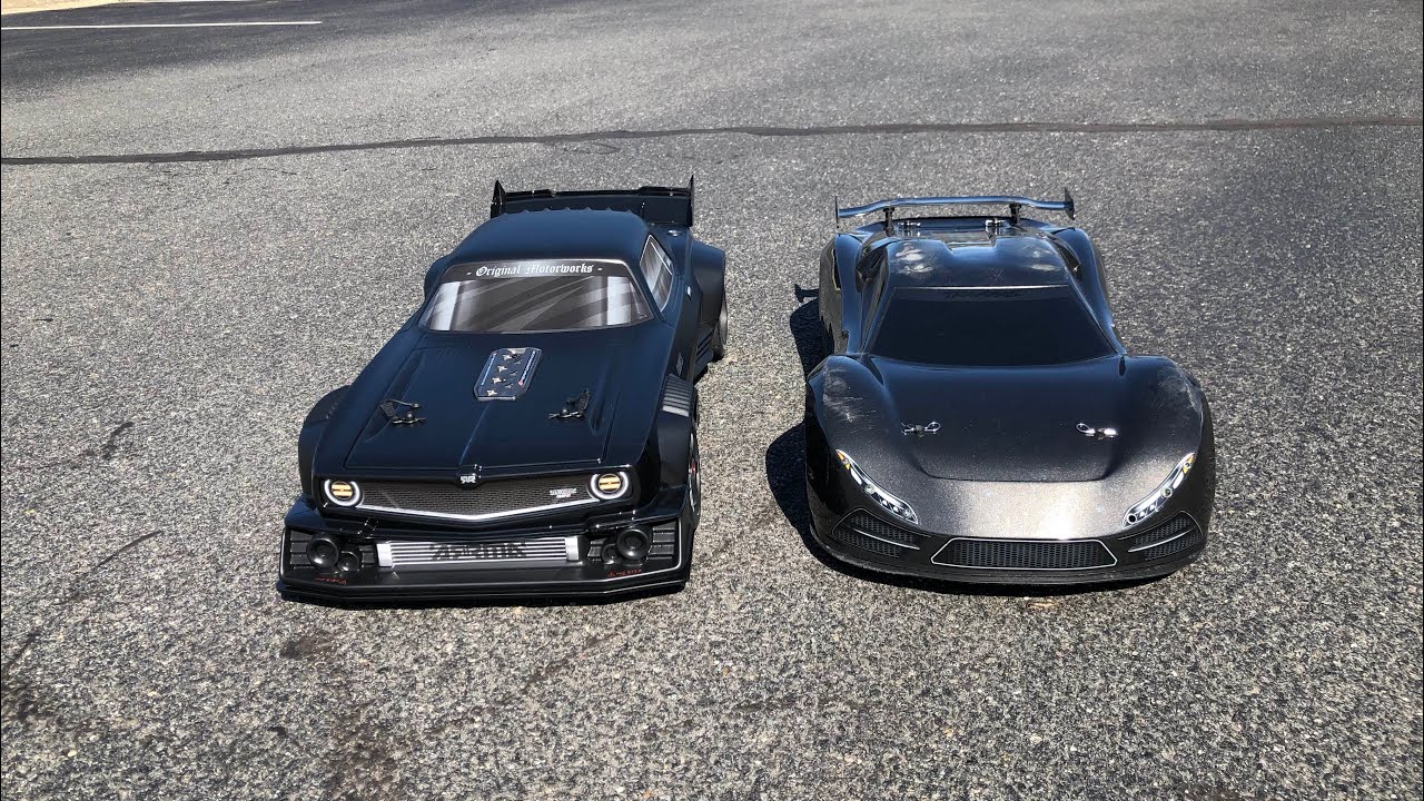 Arrma Felony vs Traxxas XO-1 and Traxxas rustler dragracing.