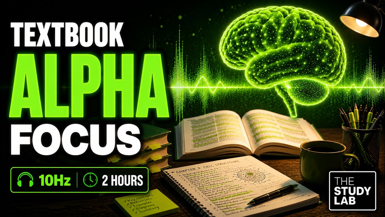 Study Reading Focus – ALPHA Pure Tones for Textbooks & Notes (2 Hours) – No Music