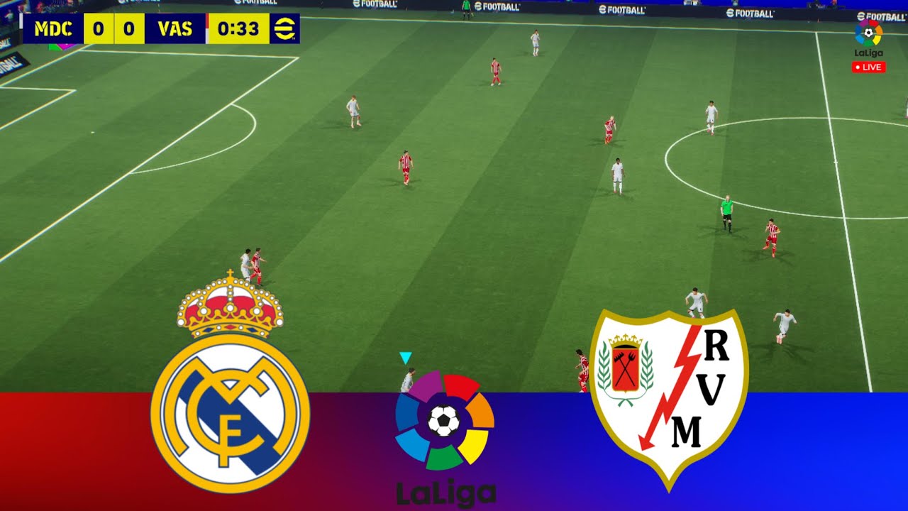🔴LIVE: Real Madrid vs Vallecano - Spanish La Liga 2025/26 | Full Match All Goals | Pes 21 Gameplay