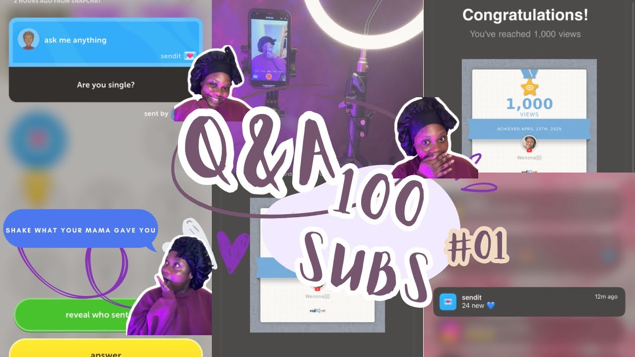 CELEBRATING A 100 SUBSCRIBERS & 1,000 VIEWS!!! 🎉| Q&A Session  #100Subscribers #QandA #GetToKnowMe