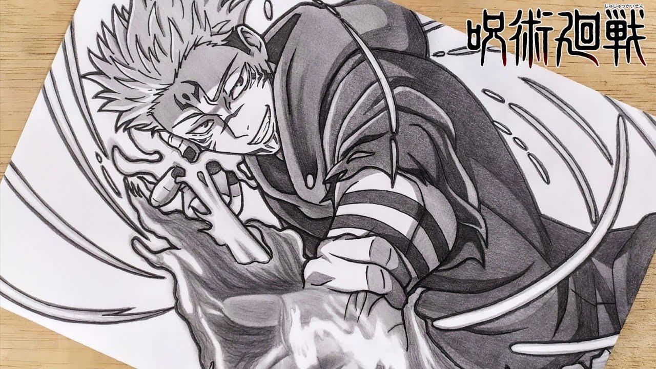 How to Draw "Sukuna With Flame Arrow" Step by Step (Tutorial) - [Jujutsu Kaisen] | Anime Drawing