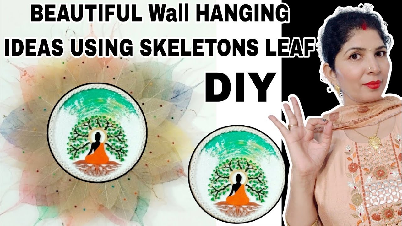 Diy बेस्ट Out Of वेस्ट ideas using skeleton लीफ🌿 | Skeleton लीफ🍀 art | Wall Decor | Wall Hanging |