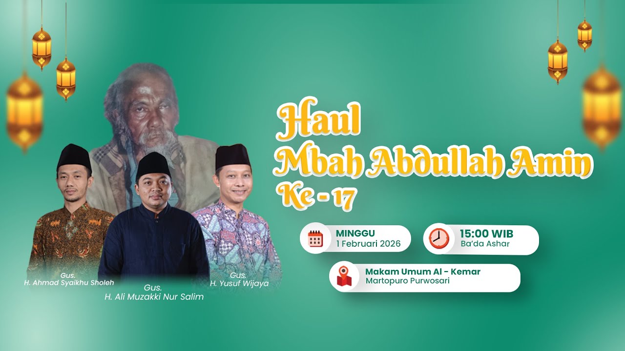 🔴 LIVE Haul Ke-17 Mbah Abdulloh Amin (Mbah Min) Purwosari