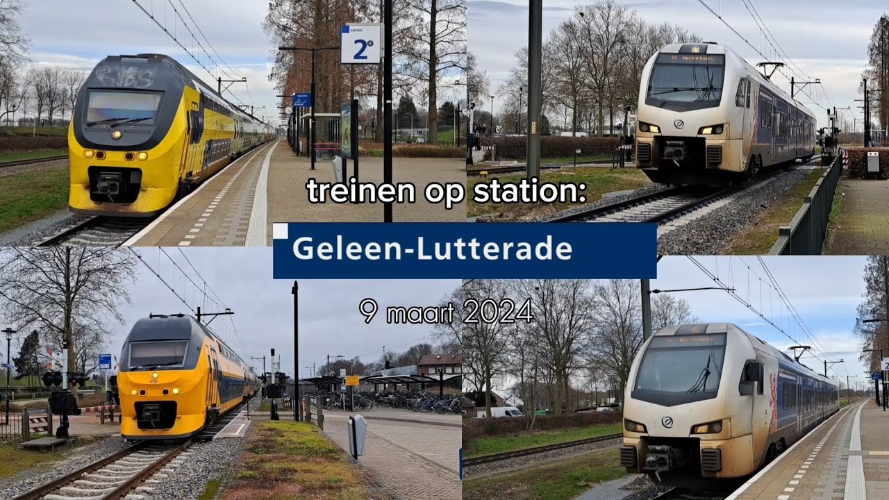Treinen op station Geleen-Lutterade - 9 maart 2024