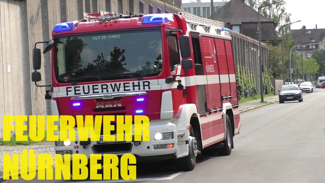[BULLHORN & PRESSLUFT] 15x FEUERWEHR NÜRNBERG + 1x Alarmierung - Einsatzfahrten von 4 Feuerwachen