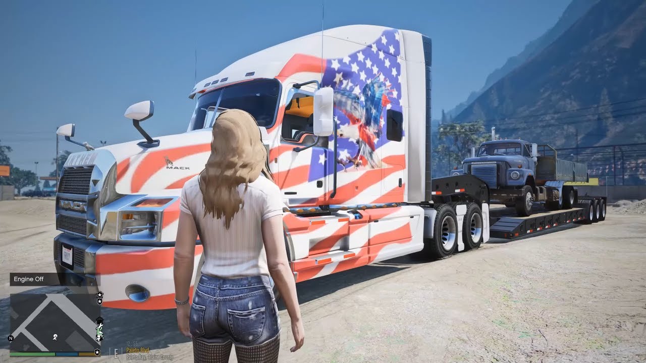 Gta 5 Episode Going To Work As Female Trcuker - Transport Old Truck To The LS Scrap Yard