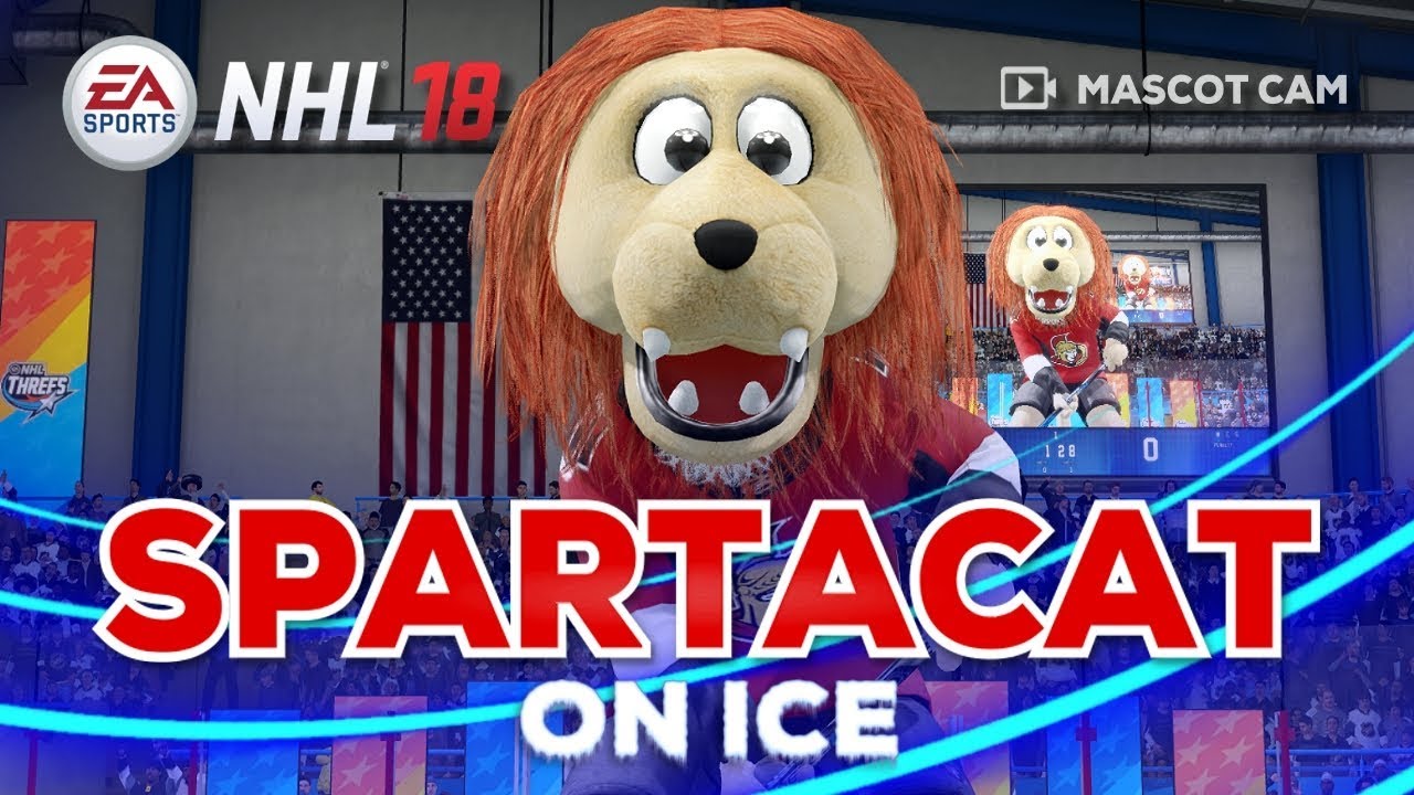 NHL 18 Mascot Cam on Ice | Spartacat (Ottawa Senators)