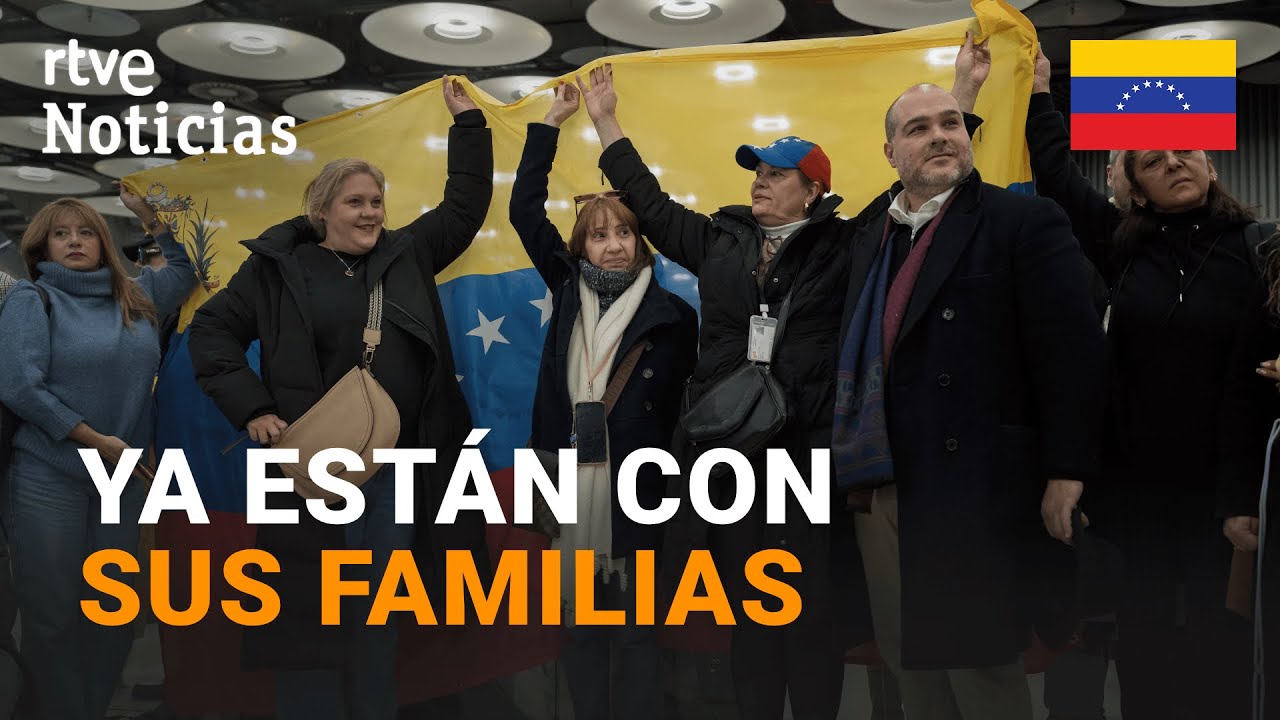 Los CINCO PRESOS ESPAÑOLES LIBERADOS por VENEZUELA YA ESTÁN en ESPAÑA | RTVE Noticias
