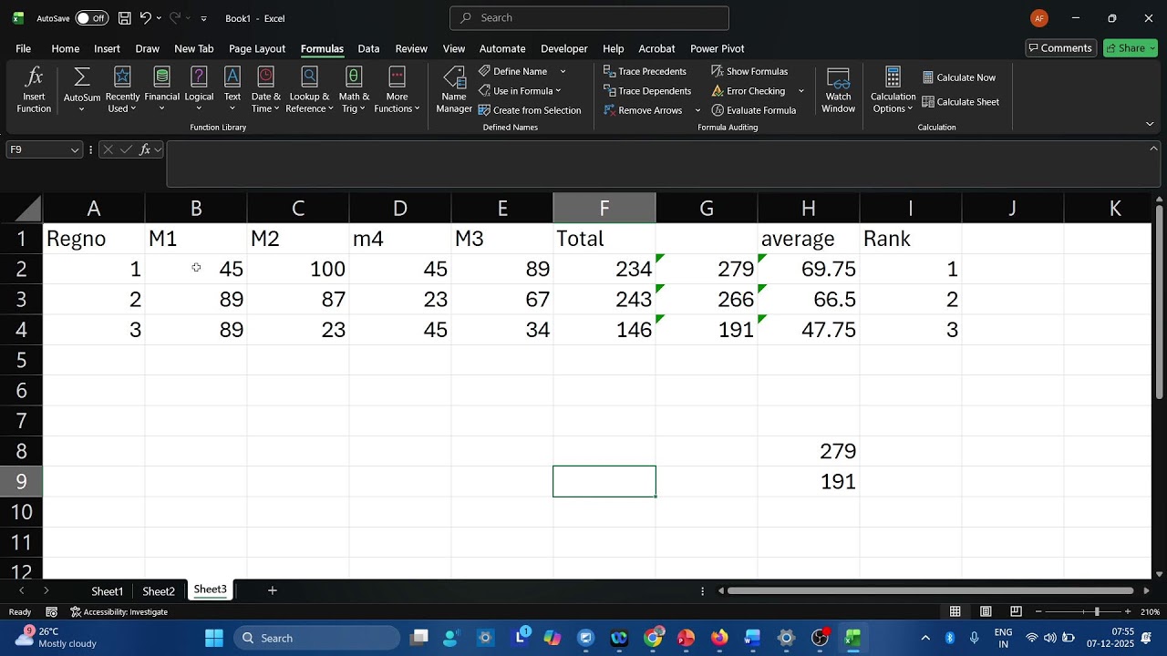 MS Excel Live Class -01