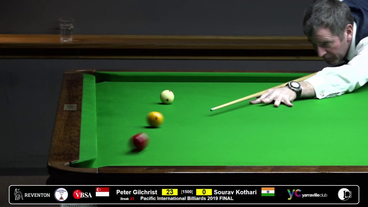 Pacific International Billiards 2019 Final Peter Gilchrist v Sourav Kothari First session