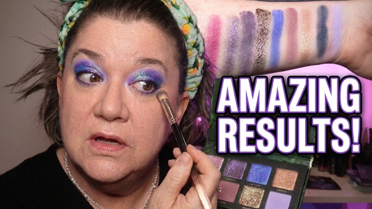 Blue & Purple Glitter Eye Makeup | Ladybug Glow Floresta Inverno Palette