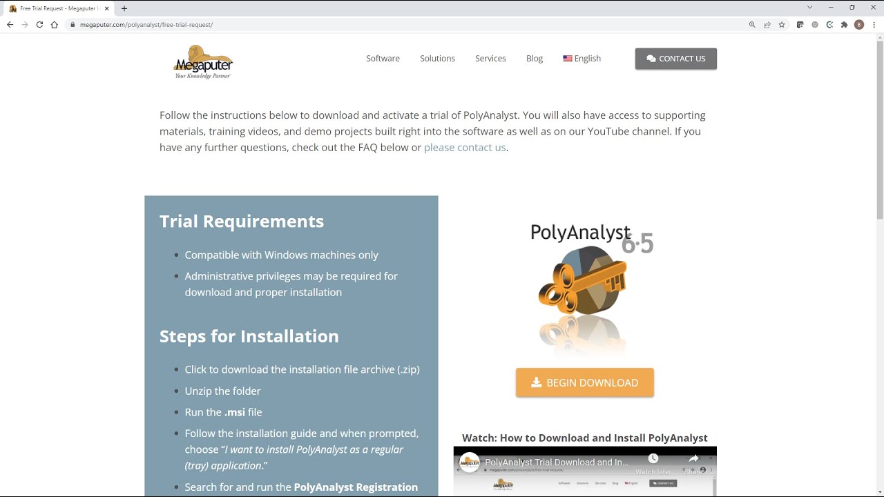 How to Install a Free Trial of PolyAnalyst