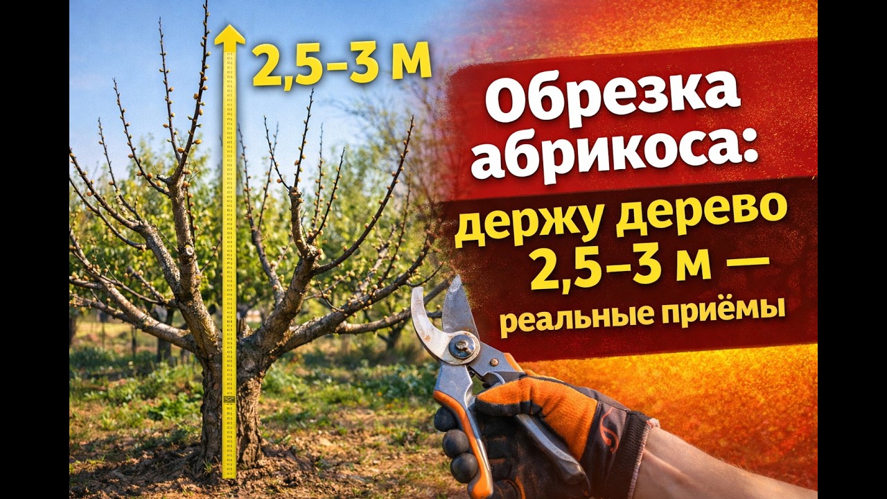 Как сформировать абрикос чашей — весенняя обрезка пошагово!