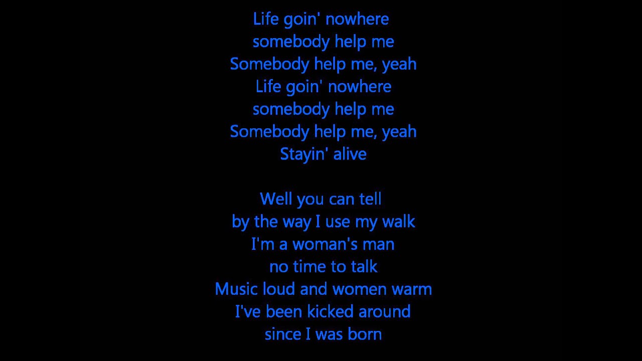 Glee - Staying alive - Lyrics
