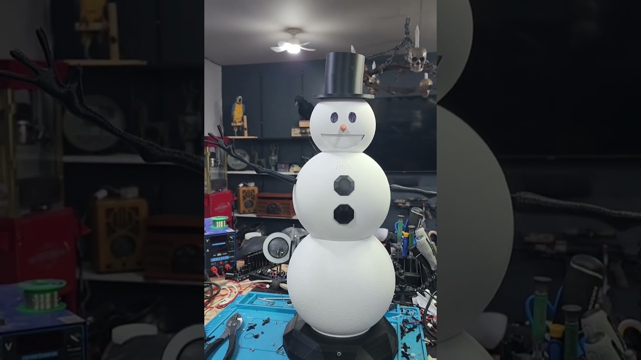 My Animatronic Snowman talking and singing