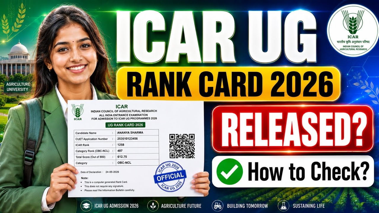 icar ug rank card 2026 | icar cuet ug rank card 2026