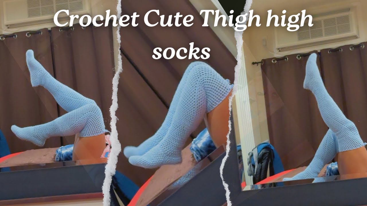 Cute Crochet Thigh High Socks