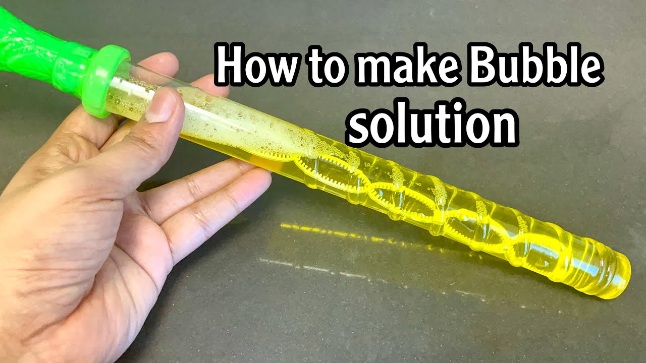 How to make Bubbles solution at home,homemade Bubble solution recipe,Bubble solution refill,