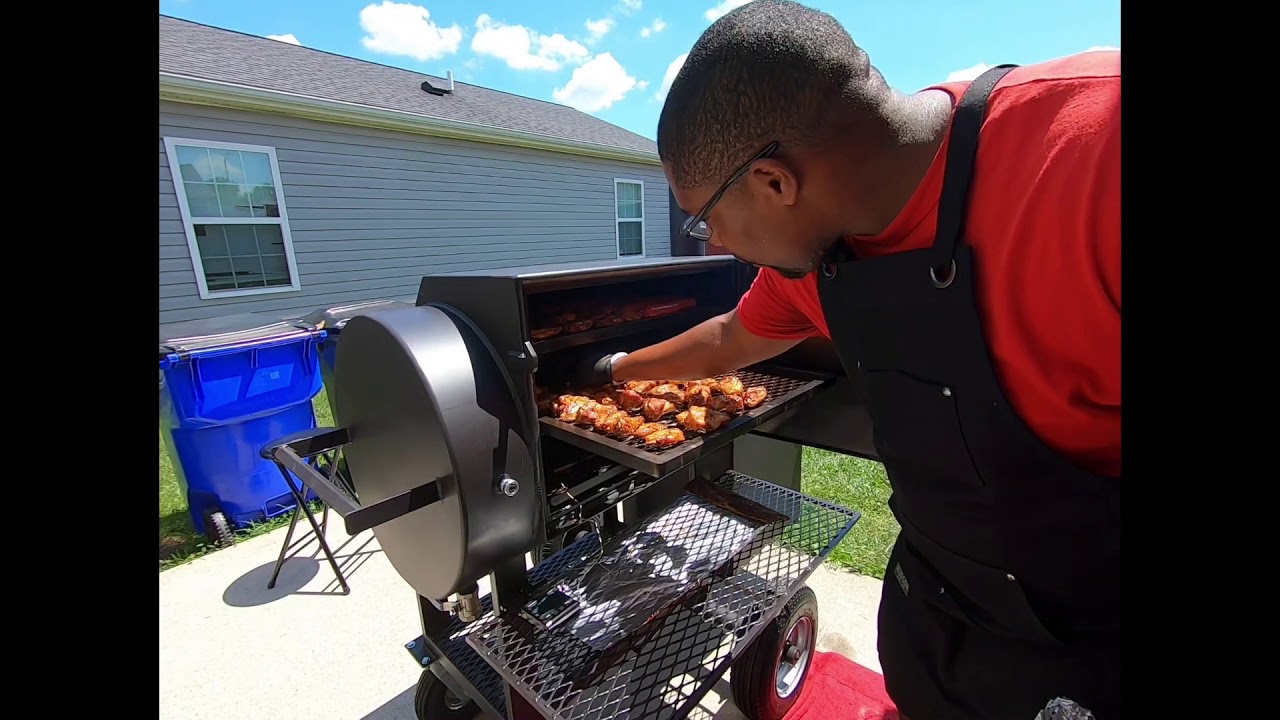 Shirley Fabrication Smoker - Brisket and wings
