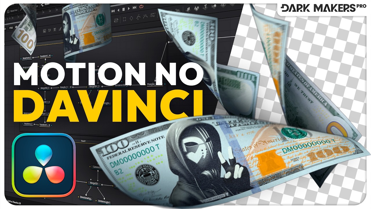 Efeito de Dinheiro Caindo em 3D com Realismo - Tutorial de Motion Graphics no DaVinci Gratuito